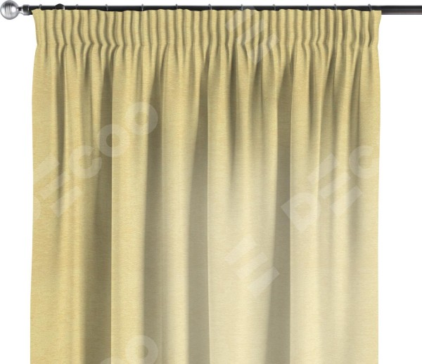 Комплект штор на тесьме «Карандаш», софт однотонный золотой