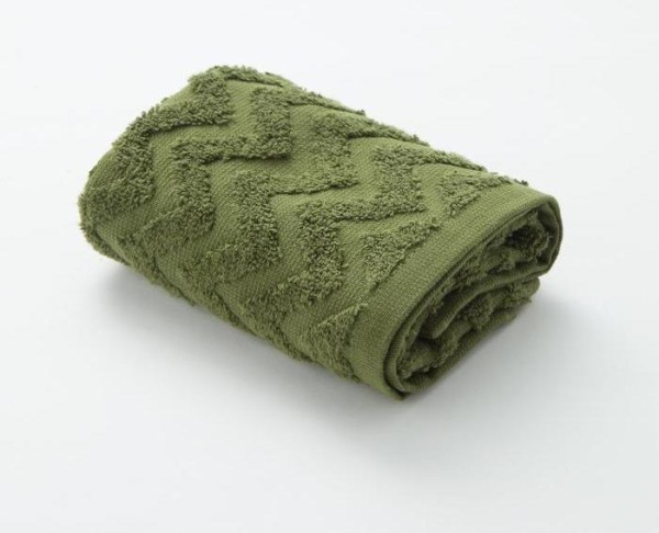 Полотенце махровое LoveLife Zig-Zag 70*130 см, цв. темная трава,100% хл, 360 гр/м2